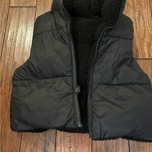 Kids Black Puffer Vest